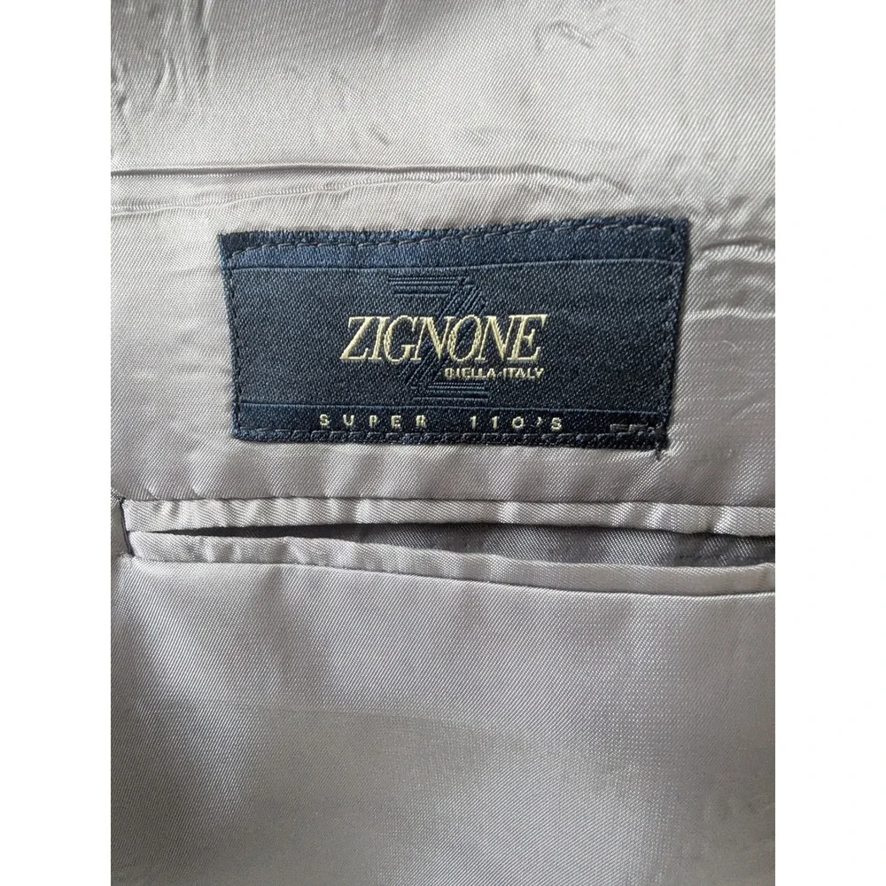 Joseph Abboud Sport Coat Mens 52R Grey Wool Blazer Zignone Super 110s USA Made